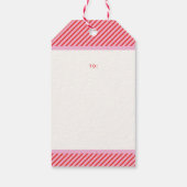 レトロメリークリスマスカスタムのパーソナライズ ギフトタグ (裏面)