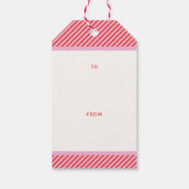 レトロメリークリスマスカスタムラベル ギフトタグ (裏面)