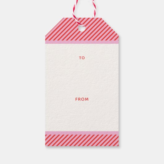 レトロメリークリスマスカスタムラベル ギフトタグ (裏面)