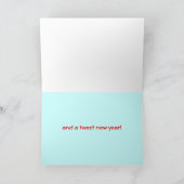 レトロメリークリスマスグリーティングカードレッド シーズンカード (内部)