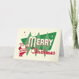レトロメリークリスマスサンタカード シーズンカード