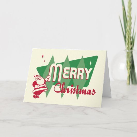 レトロメリークリスマスサンタカード シーズンカード (正面)