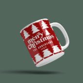 レトロメリークリスマススタイリッシュのクリスマスツリー コーヒーマグカップ