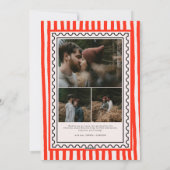 レトロメリークリスマススタンプスリペス家族写真 シーズンカード (裏面)