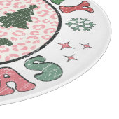 レトロメリークリスマススマイル顔 カッティングボード (角)