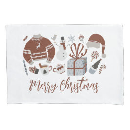 レトロメリークリスマスセーター 枕カバー