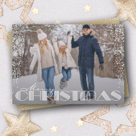 レトロメリークリスマスタイポグラフィ シーズンカード