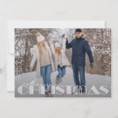 レトロメリークリスマスタイポグラフィ シーズンカード (正面)