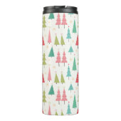 レトロメリークリスマスツリーおもしろいホリデーパターン タンブラー (裏面)