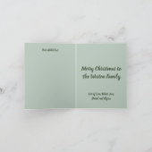 レトロメリークリスマスツリーの写真 カード (内部)