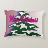 レトロメリークリスマスツリーフェスティバルシーズン アクセントクッション (裏面)