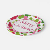 レトロメリークリスマスパーティー紙プレート ペーパープレート (アングル)
