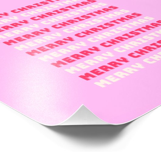 レトロメリークリスマスピンクホリデーデコー名門私立校風のル フォトプリント            (角)