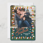 レトロメリークリスマスフォトカードワン写真 シーズンカード (正面)