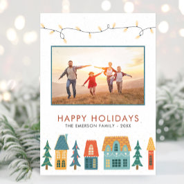 レトロメリークリスマスフォトカード シーズンカード