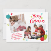 レトロメリークリスマスフォトコラージュ シーズンカード (正面)