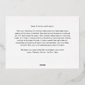 レトロメリークリスマスフォトコラージュ 箔シーズンカード (裏面)