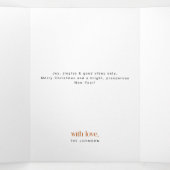 レトロメリークリスマスフォトトリフォールドフォールドカード 三つ折りカード (内部中)