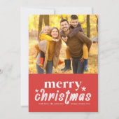 レトロメリークリスマスフォト シーズンカード (正面)