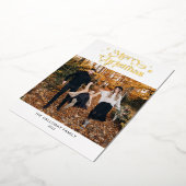 レトロメリークリスマスフォト 箔シーズンカード (回転した状態)