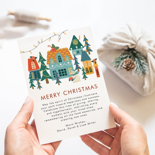 レトロメリークリスマスホリデーカード シーズンカード