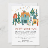 レトロメリークリスマスホリデーカード シーズンカード (正面)