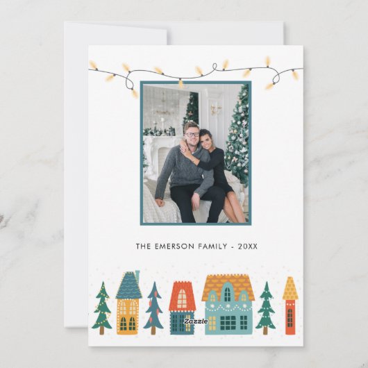 レトロメリークリスマスホリデーカード シーズンカード (裏面)