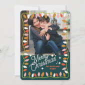 レトロメリークリスマスワンフォトカード シーズンカード (正面)