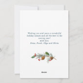 レトロメリークリスマス素朴3 PHOTO Greeting シーズンカード (裏面)