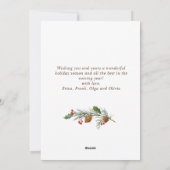 レトロメリークリスマス素朴3 PHOTO Greeting シーズンカード (裏面)