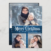 レトロメリークリスマス素朴4 PHOTO Greeting シーズンカード (正面/裏面)