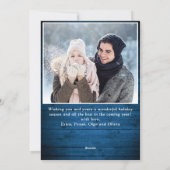 レトロメリークリスマス素朴4 PHOTO Greeting シーズンカード (裏面)