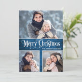 レトロメリークリスマス素朴6 PHOTO Greeting シーズンカード (スタンド正面)