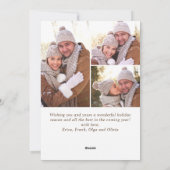 レトロメリークリスマス素朴6 PHOTO Greeting シーズンカード (裏面)