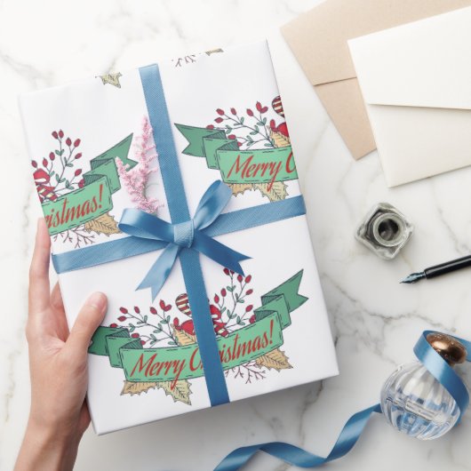 レトロメリークリスマス/休日2022 ラッピングペーパー (ギフト)