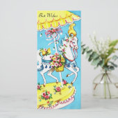 レトロメリーゴーラウンドのウィス最高のズ誕生日カード (スタンド正面)