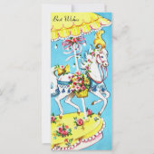 レトロメリーゴーラウンドのウィス最高のズ誕生日カード (正面)