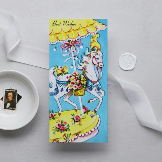 レトロメリーゴーラウンドのウィス最高のズ誕生日カード