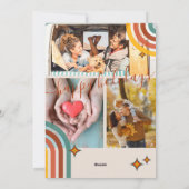 レトロメリーブライトアーチ4フォトクリスマス シーズンカード (裏面)