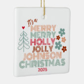 レトロメリーホリメリーーすてきクリスマス セラミックオーナメント (右)