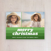 レトロメリーラインアートグリーン – 2写真 – 70s Vibe シーズンカード