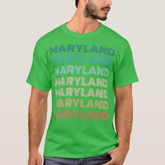 レトロメリーランド州ヴィンテージアメリカの州ギフト Tシャツ
