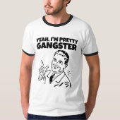 レトロメンズ私はギャングかわいらしファンニットシャツ Tシャツ (正面)