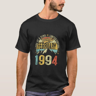 レトロメンズ30歳の誕生日プレゼント30年ヴィンテージ2月 Tシャツ