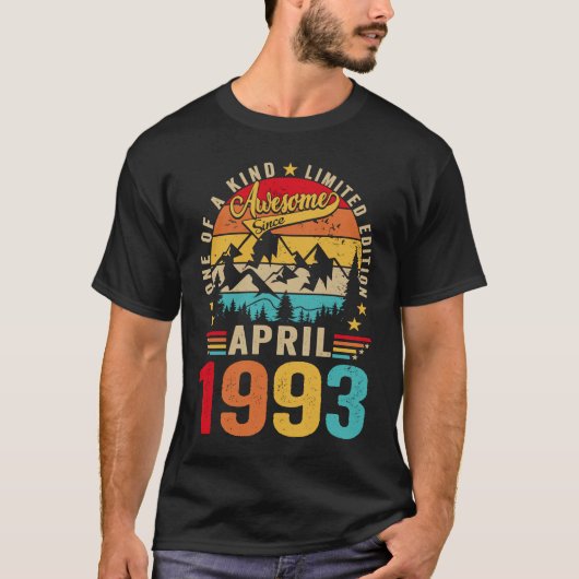 レトロメンズ30歳の誕生日30年素晴らし4月1日 Tシャツ (正面)