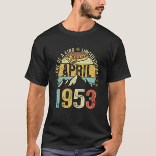 レトロメンズ70誕生日70年4素晴らし月19日 Tシャツ