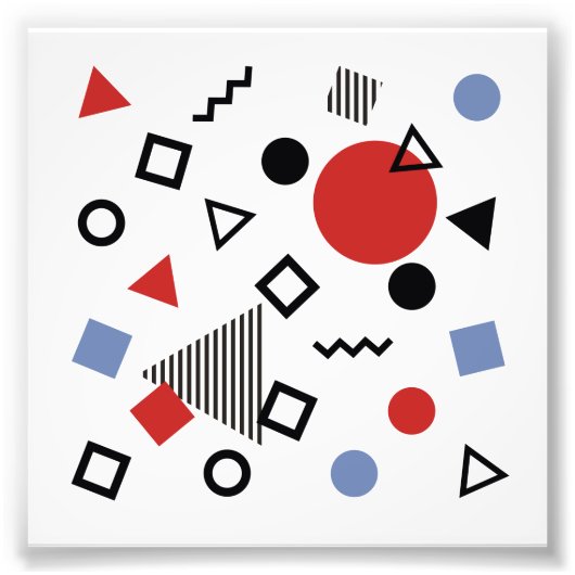 レトロメンフィスデザインパターン フォトプリント            (正面)