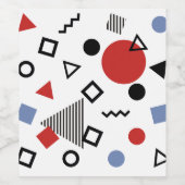 レトロメンフィスデザインパターン ワインラベル (シングルラベル)