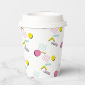 レトロメンフィスパターン90年代テーマパーティー 紙コップ (裏面)
