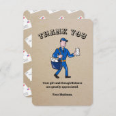 レトロメーマンパーソナライズされたサンキューカード サンキューカード (正面/裏面)